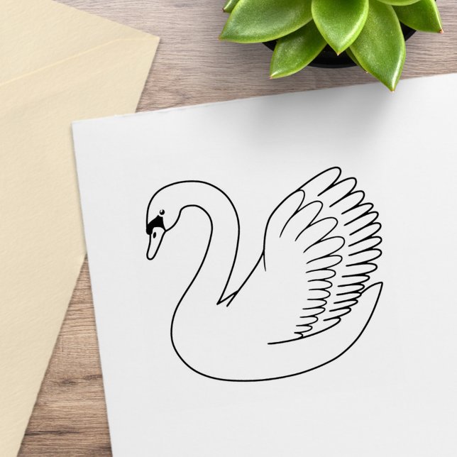 White Swan Gummistempel (Von Creator hochgeladen)