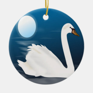 WHITE SWAN KERAMIK ORNAMENT