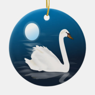 WHITE SWAN KERAMIKORNAMENT
