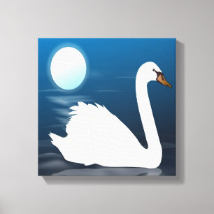 WHITE SWAN LEINWANDDRUCK