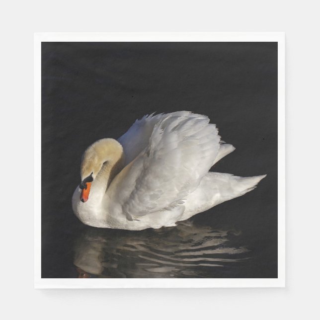 White Swan Serviette (Vorderseite)