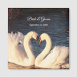 White Swans Wedding Magnet<br><div class="desc">Elegantes White Swans Wedding Magnet</div>