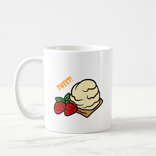 White Sweet Cake Coffee Cup Kaffeetasse (Links)