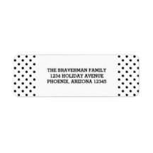 White Sweet Polka Dot Holiday Address Labels