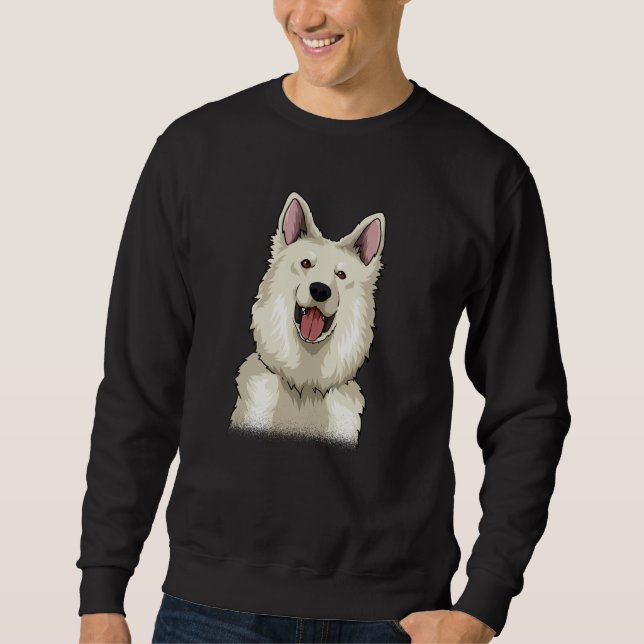 White Swiss Shepherd-Geschenk Sweatshirt (Vorderseite)