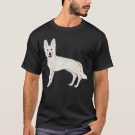 White Swiss Shepherd White GSD Niedlich Cartoon Do T-Shirt
