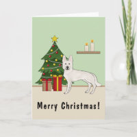 White Swiss Shepherd White GSD Weihnachtsbaum