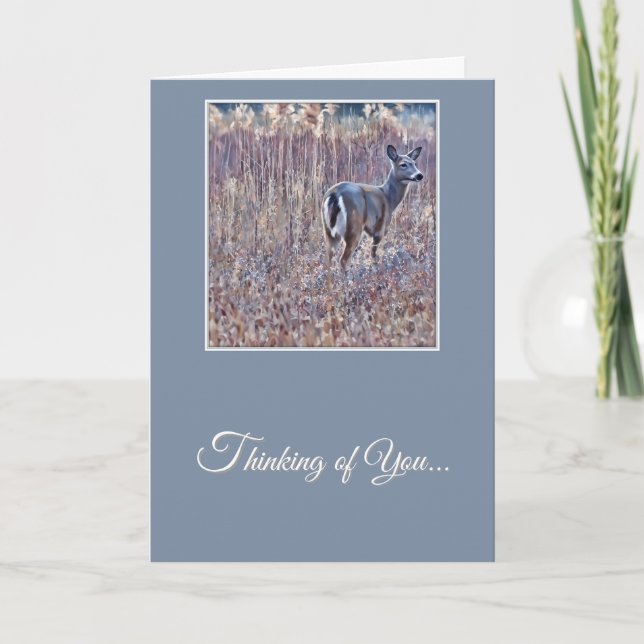 White-Tailed Deer - Thinking of You Card Karte (Vorderseite)