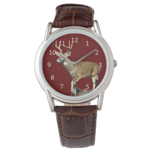 White Tails Deer Buck Armbanduhr