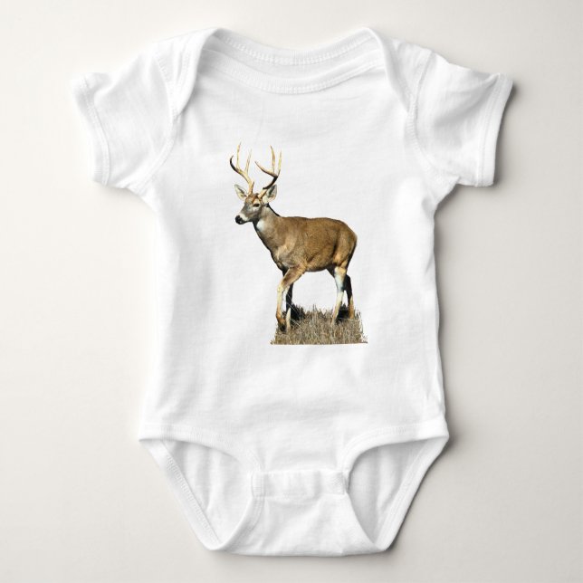 White Tails Deer Buck Baby Strampler (Vorderseite)