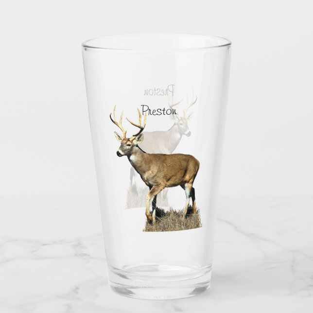 White Tails Deer Buck Glas (Vorderseite)