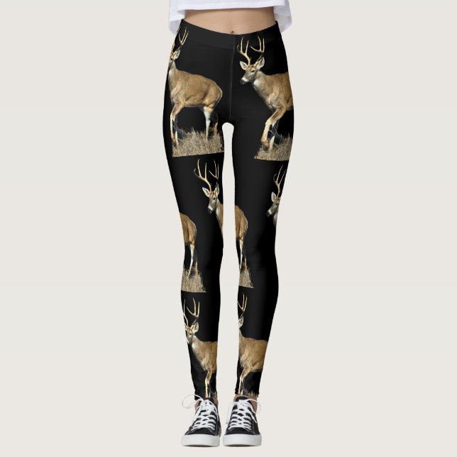 White Tails Deer Buck Leggings (Vorderseite)