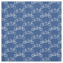 White Tandem Fahrrad auf blau