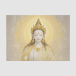 White Tara Nah auf Seidenpapier