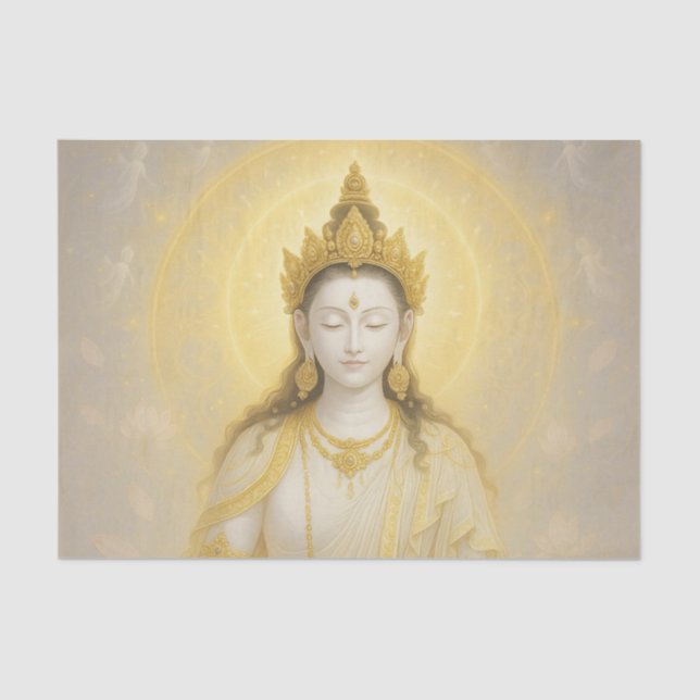 White Tara Nah auf Seidenpapier (Vorderseite)