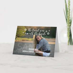 White Tassel Worth Hassle Abschluss Vielen Dank Dankeskarte