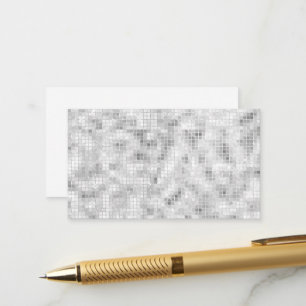 White Teal Marble Classic Elegant Beauty Glitzy Begleitkarte