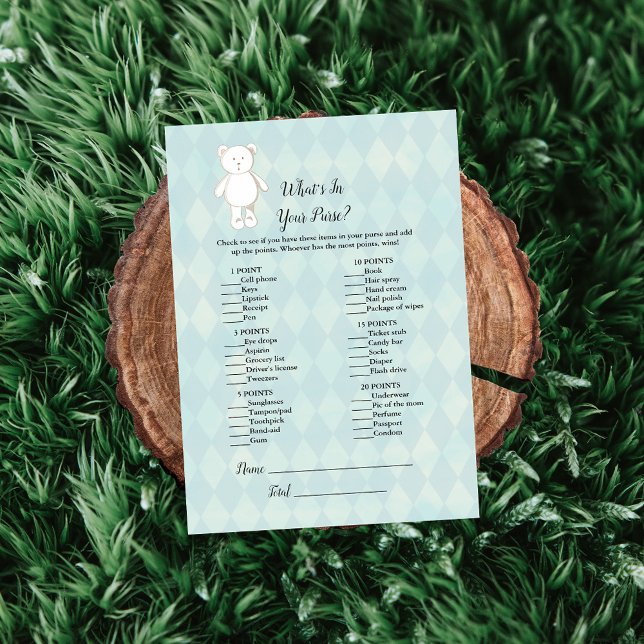 White Teddy Bären in Ihrem Pursuit Baby Duwer Game Einladung (Von Creator hochgeladen)