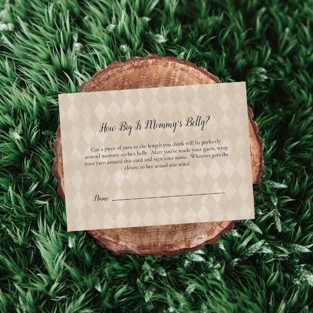 White Teddy Bear Mommy's Bauchgrösse Duschspiel Begleitkarte (Von Creator hochgeladen)