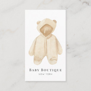 White Teddy Bear Romper Baby Boutique Social Media Visitenkarte