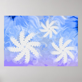 White Teeth Smile Blume Zahnarzt Blue Poster