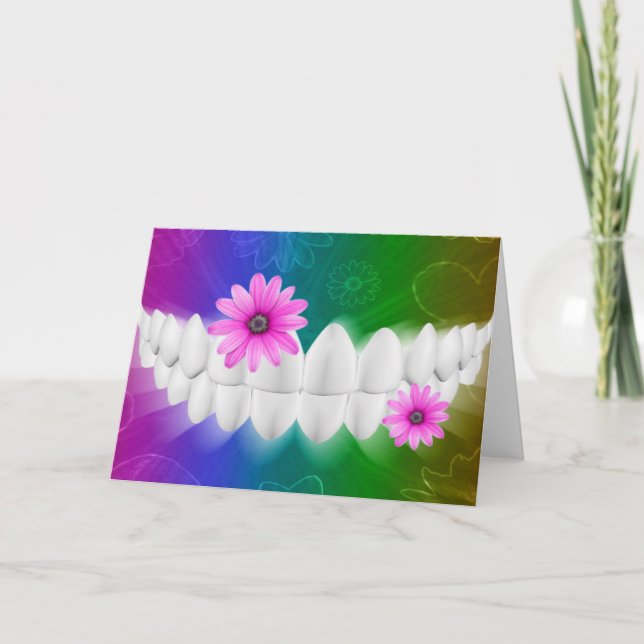 White Teeth Smile Dentist Orthodontist-Karte Karte (Vorderseite)