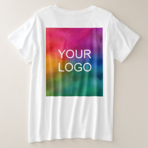 White Template Upload-Logo-Image für Unternehmen Große Größe T-Shirt