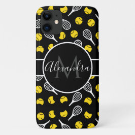 White Tennis Rackets & Halb Balls Sport Ihr Name Case-Mate iPhone Hülle