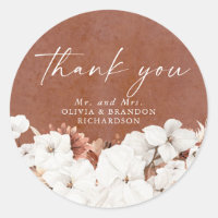 White Terracotta Blume Boho Elegant Danke