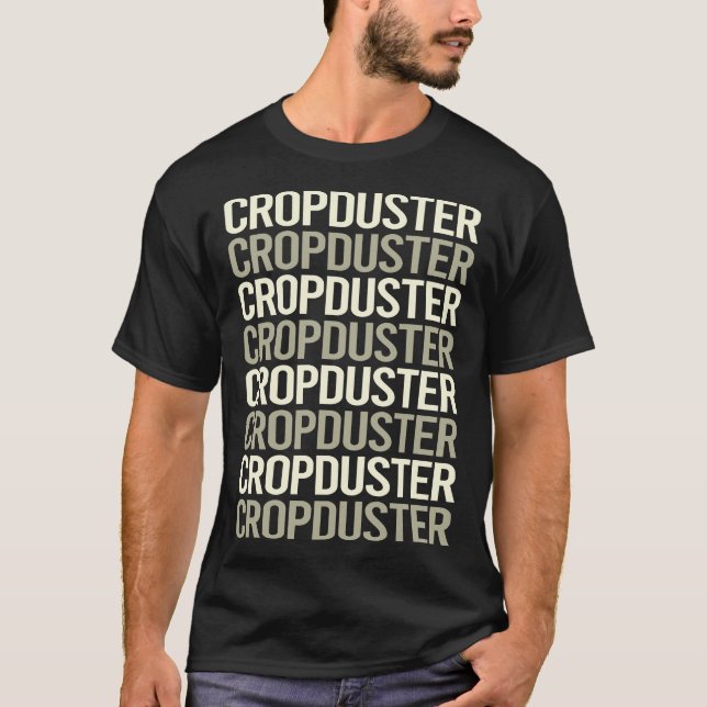 White Text Crop Duster T-Shirt (Vorderseite)