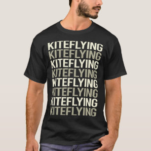 White Text Drain Flying T-Shirt