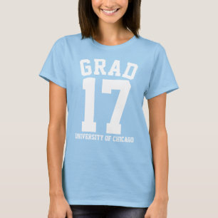 White Text Grad 2017 Schulname T-Shirt