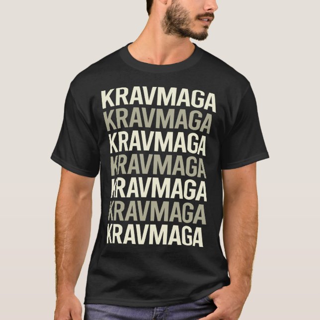 White Text Krav Maga T-Shirt (Vorderseite)
