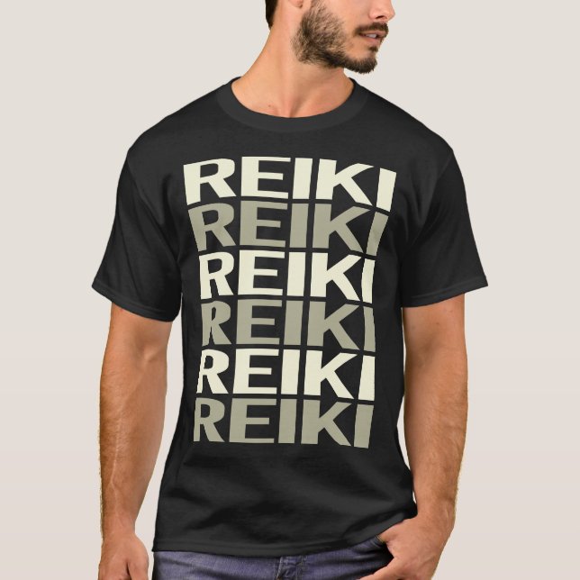 White Text Reiki T-Shirt (Vorderseite)