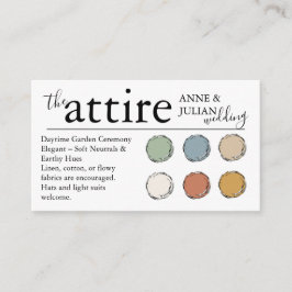 White The Attire QR Code enclosure Card Begleitkarte