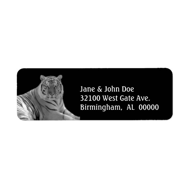 White Tiger Address Labels (Vorne)