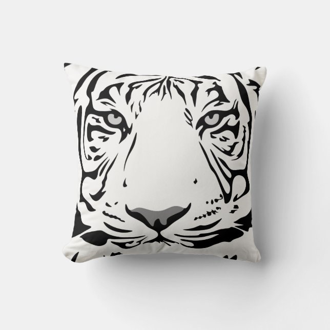 WHITE TIGER ART THROW PILLOWS KISSEN (Vorderseite)
