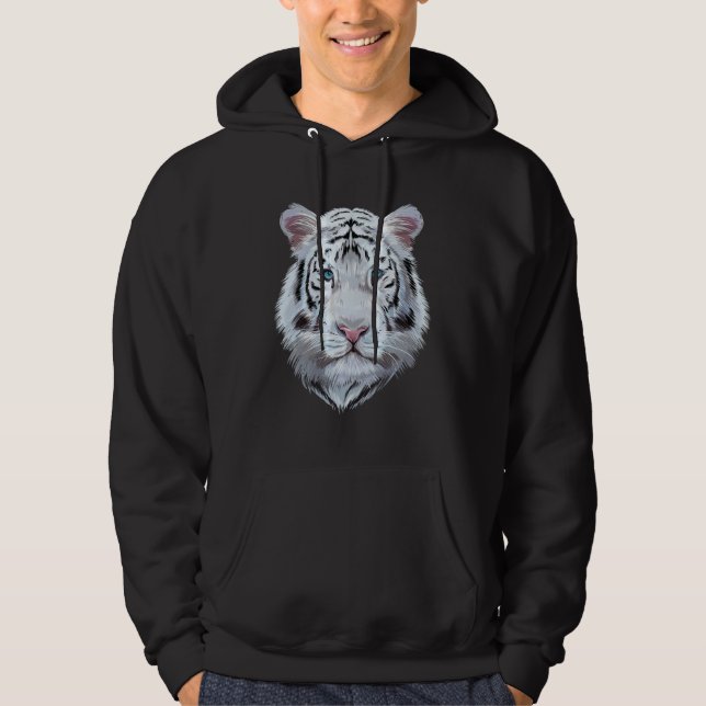White Tiger Big Cat Hoodie (Vorderseite)