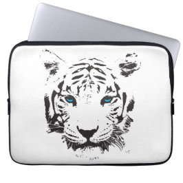 White Tiger Blue Eyes Graphic Laptopschutzhülle