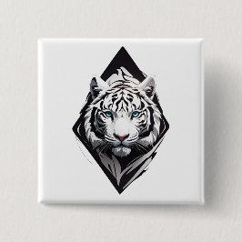 White Tiger Button