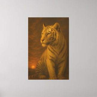 White Tiger Fantasy Art – Mystic Jungle Light Leinwanddruck