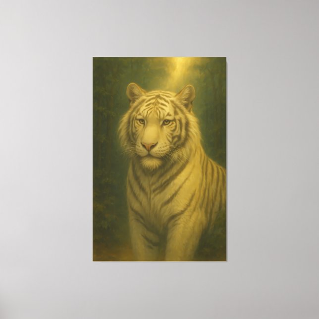 White Tiger Fine Art – Majestic Portrait Leinwanddruck (Vorderseite)