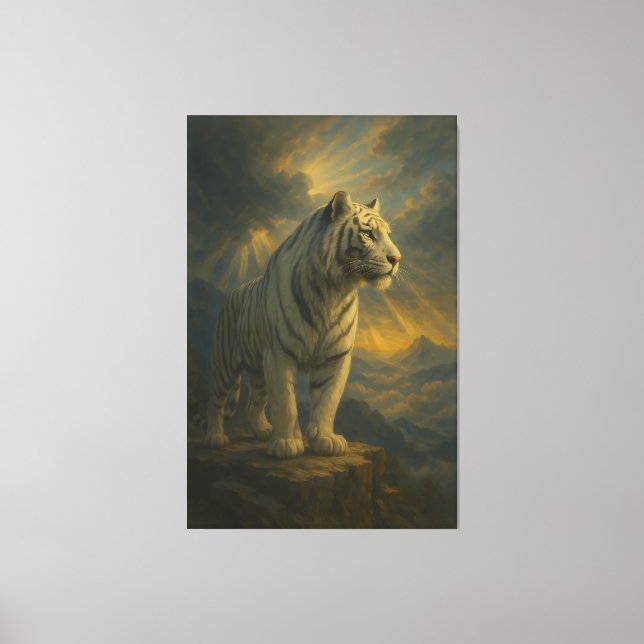 White Tiger – Fine Art Print Leinwanddruck (Vorderseite)