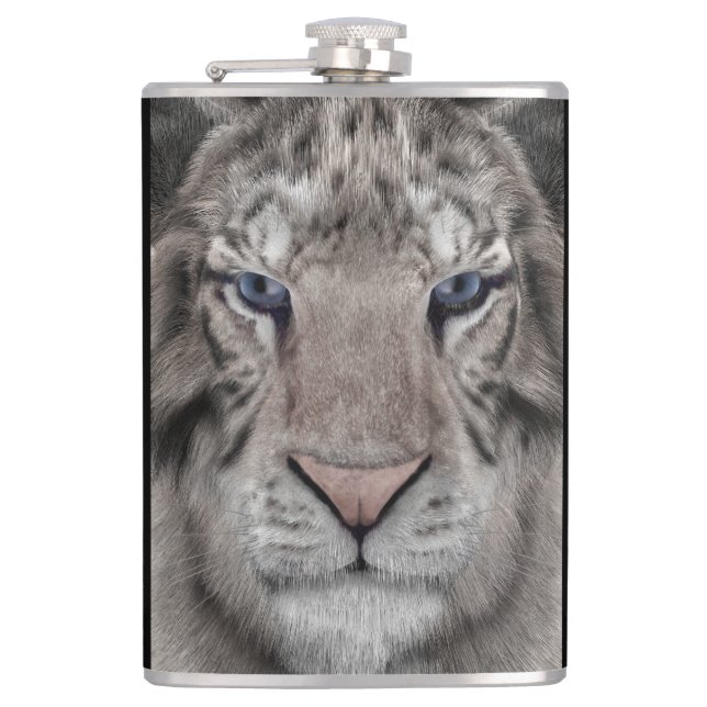 White Tiger Flachmann (Vorderseite)