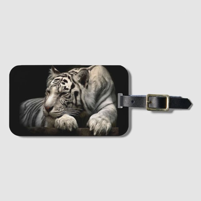 White Tiger Gepäckanhänger (Vorderseite (Horizontal))