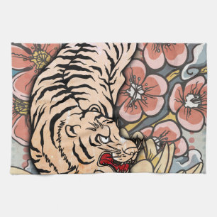 White Tiger Geschirrtuch