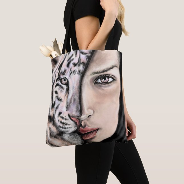 White Tiger Girl Tote Tag (Von Nahem)