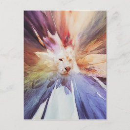 White Tiger Grunge Postkarte