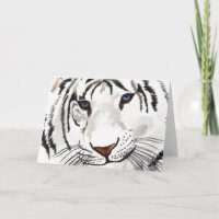 White Tiger Grußkarte