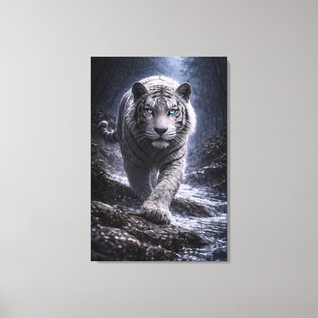 White Tiger in Motion – ManJiangHong Art Series Leinwanddruck (Vorderseite)